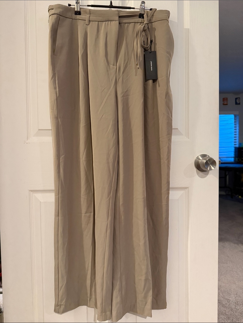 Wide-Leg women'sVERA MODA Dress Pants in Khaki - Untitled Brand